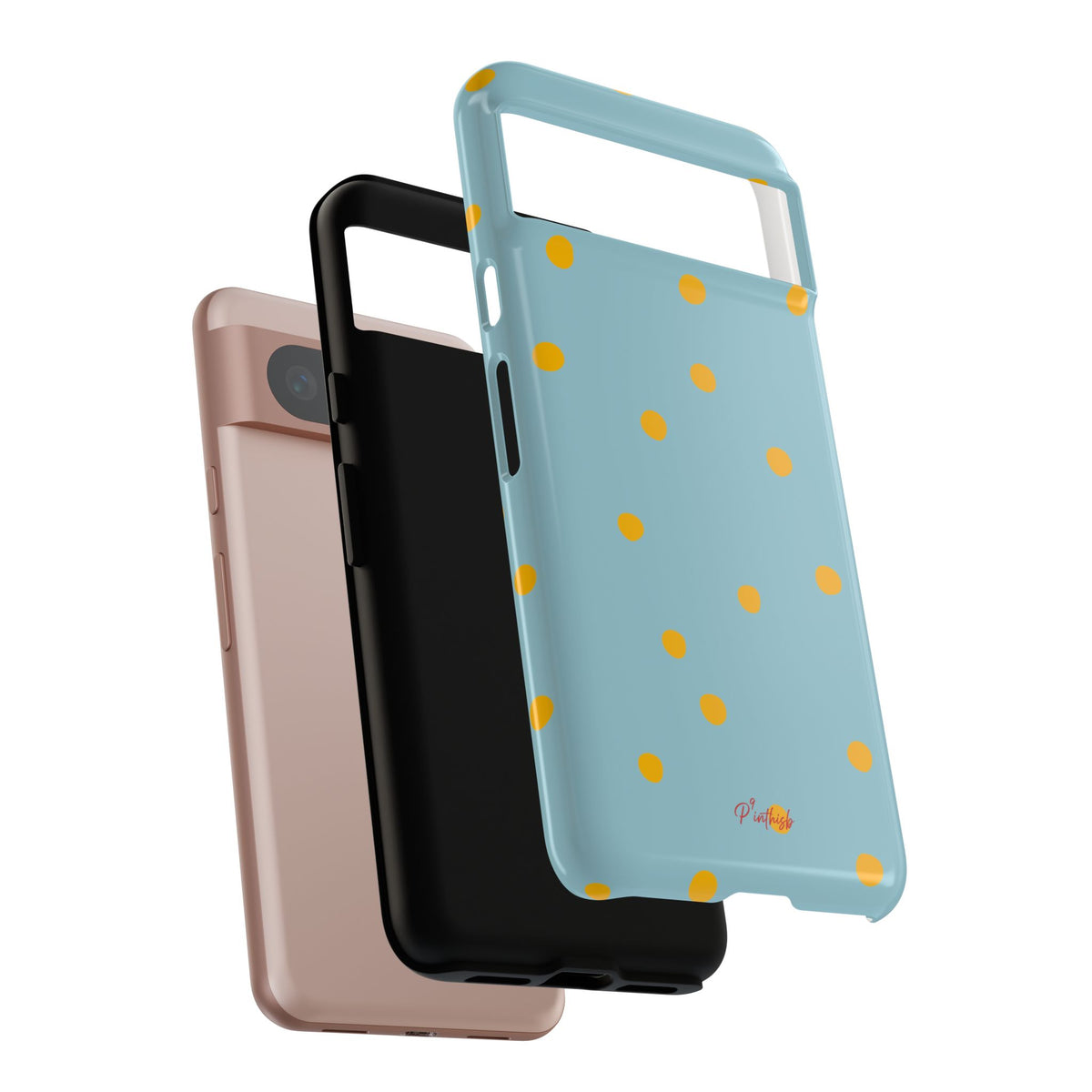 Blue & Yellow Polka Dot Tough Phone Case