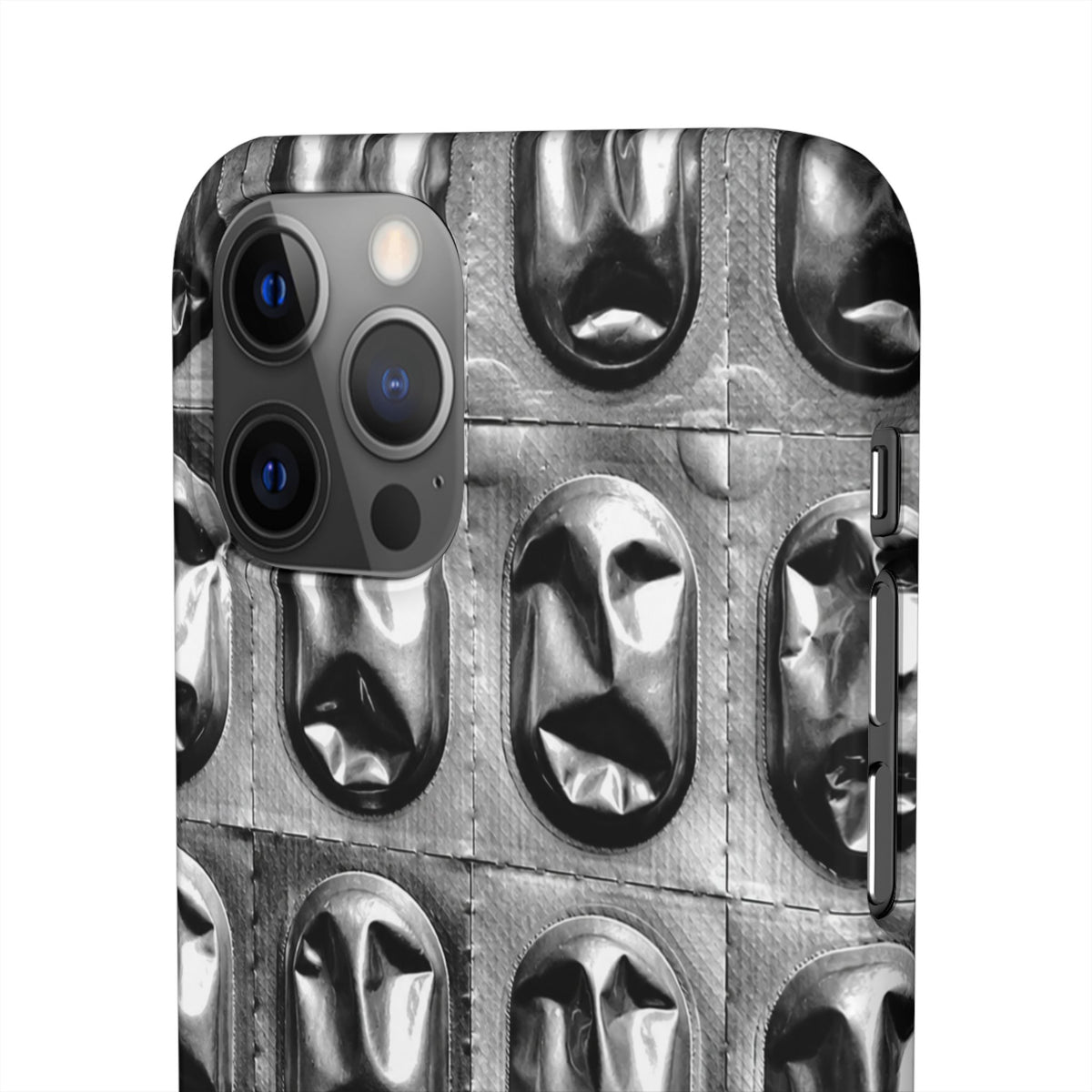 Metallic Mask Grid Snap Case