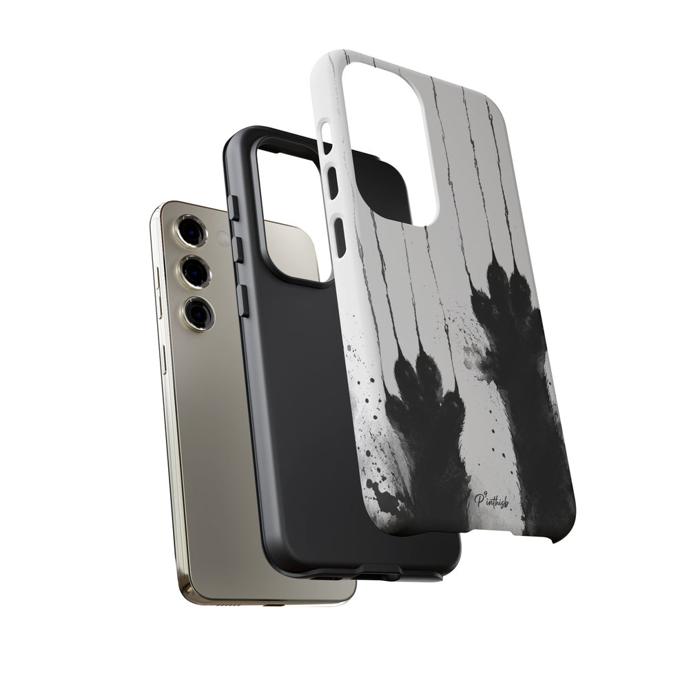Black Ink Paw Print Tough Case