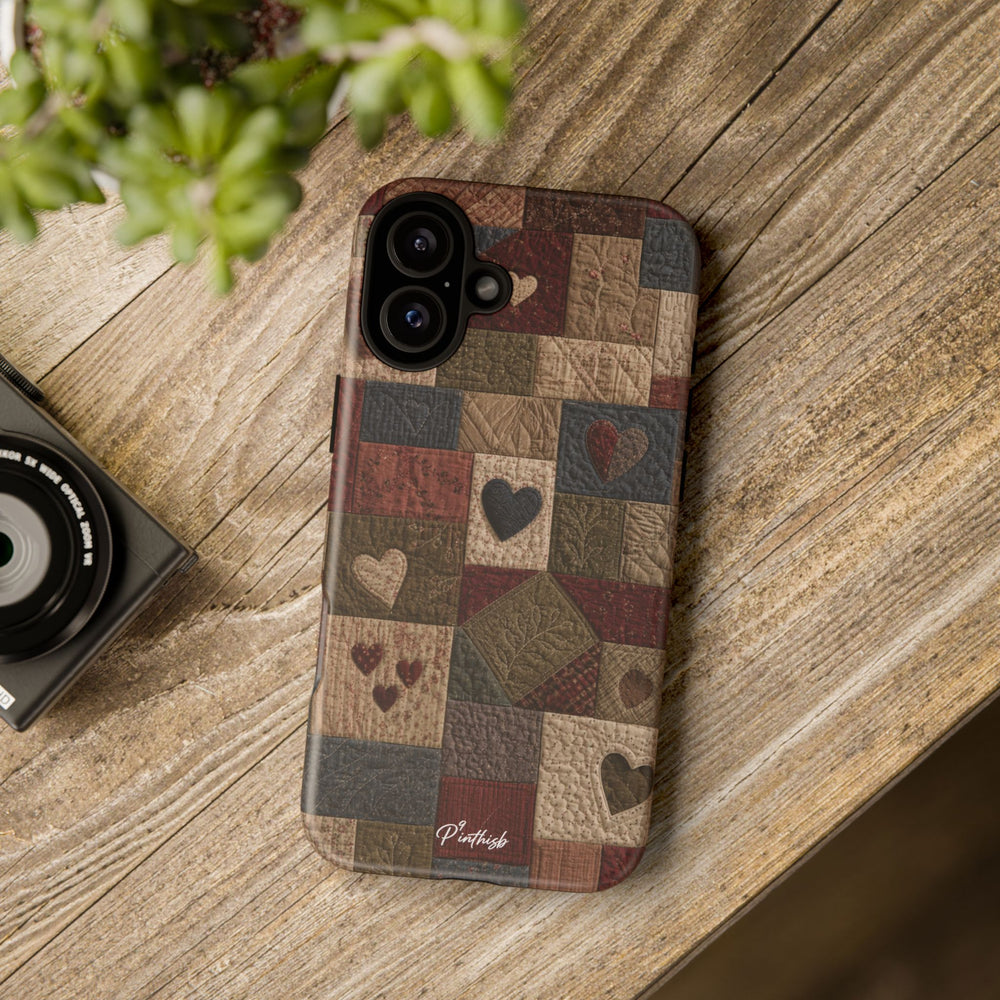 Patchwork Hearts Phone Case