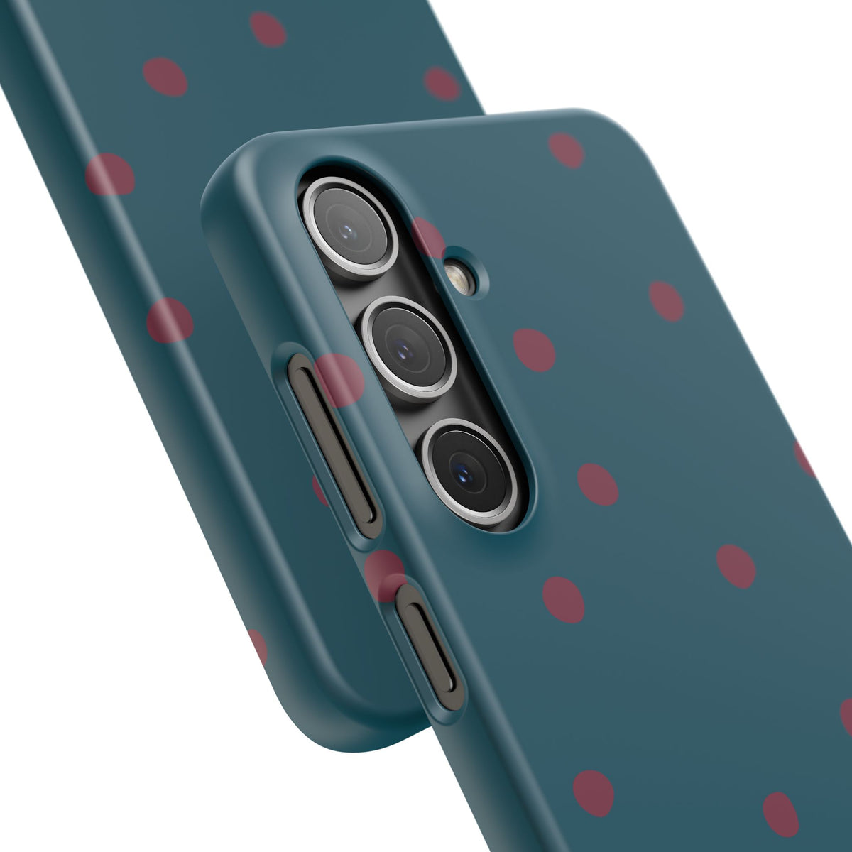 Teal & Burgundy Polka Dot Snap Phone Case