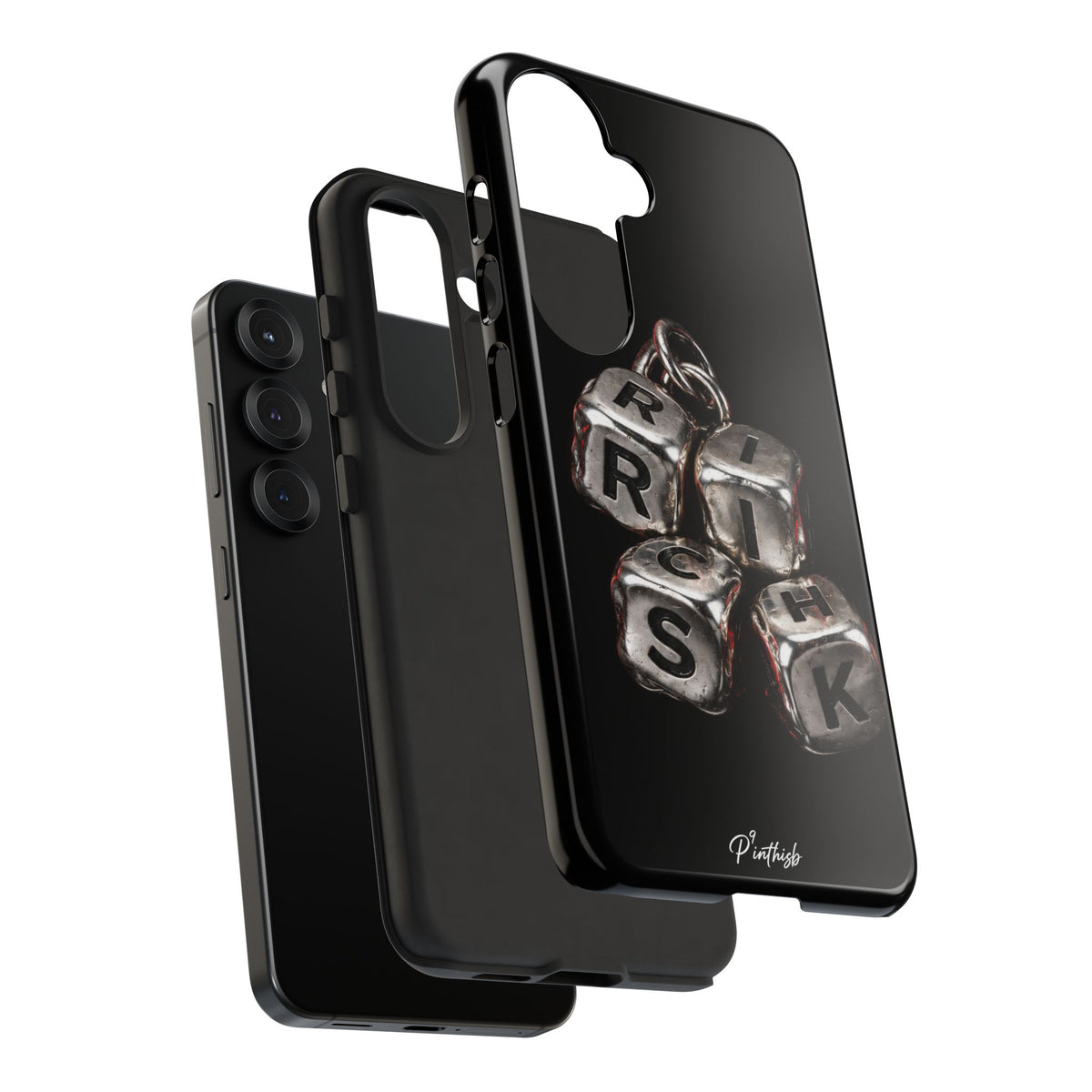 Metallic Dice 'RISK' Phone Case