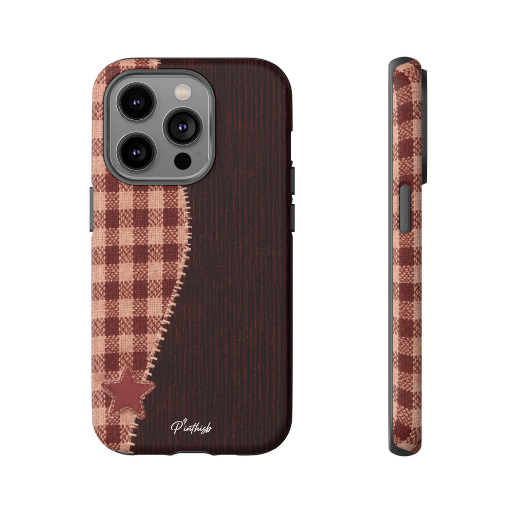 Rustic Plaid Stars Phone Case