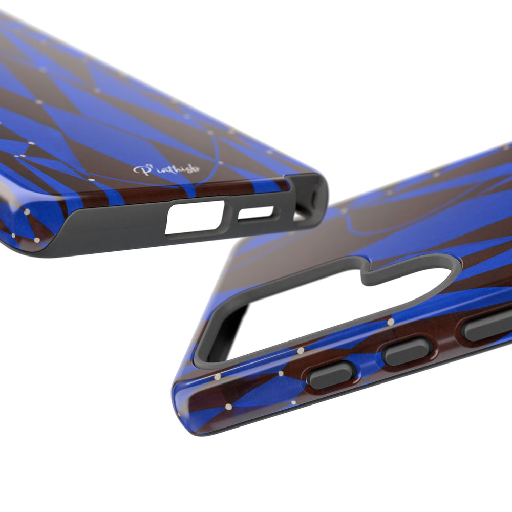 Geometric Blue Diamond Tough Phone Case