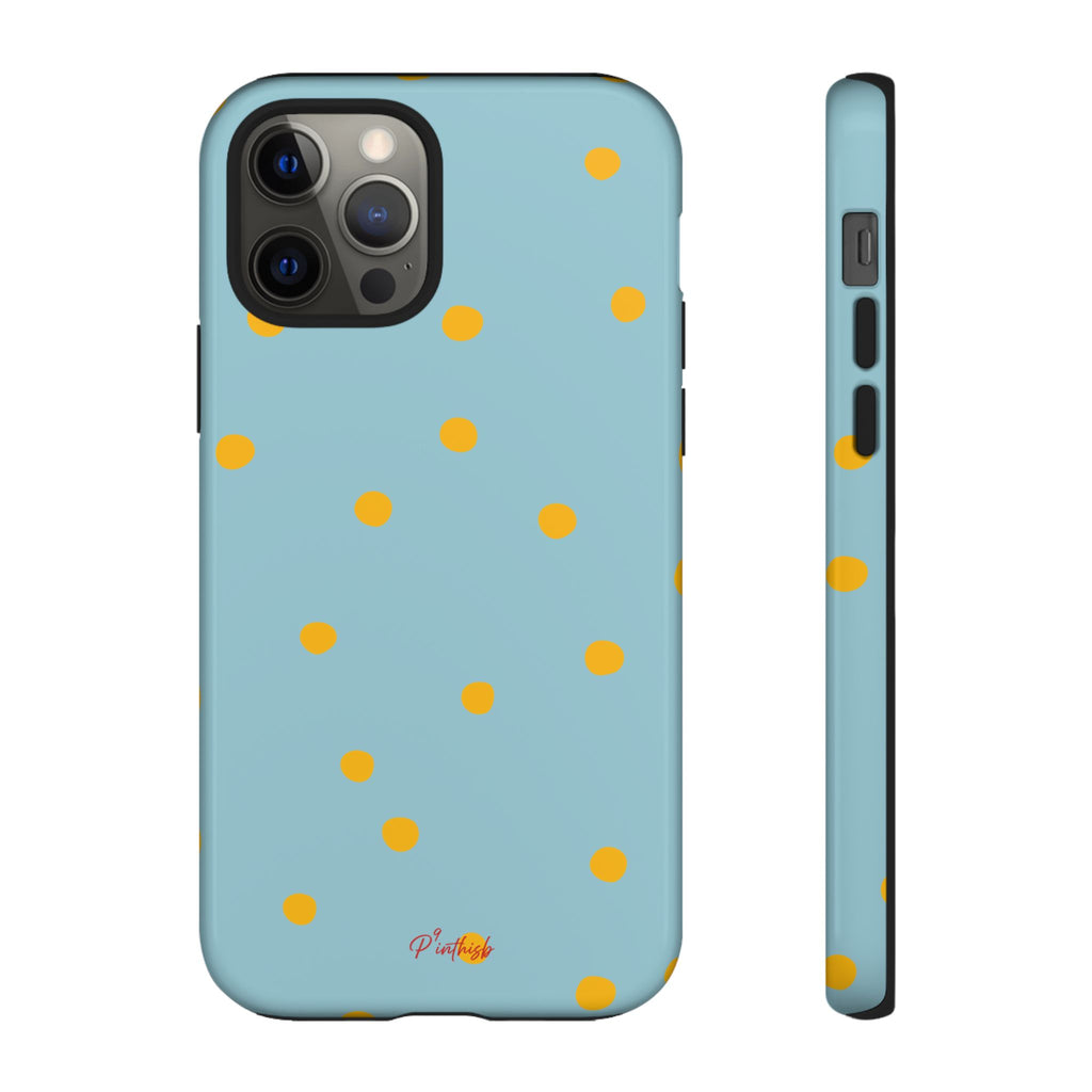 Blue & Yellow Polka Dot Tough Phone Case