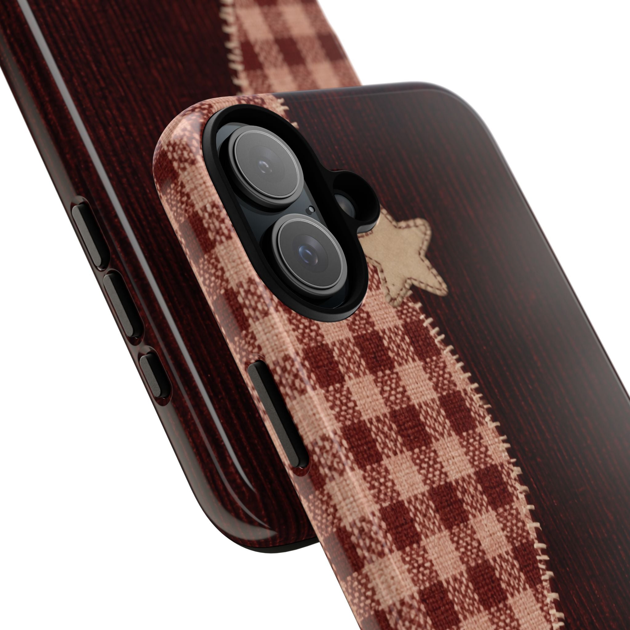 Rustic Plaid Stars Phone Case