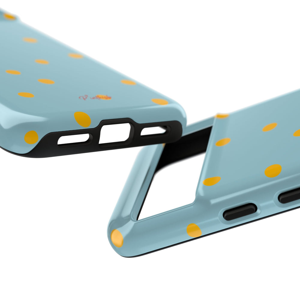 Blue & Yellow Polka Dot Tough Phone Case