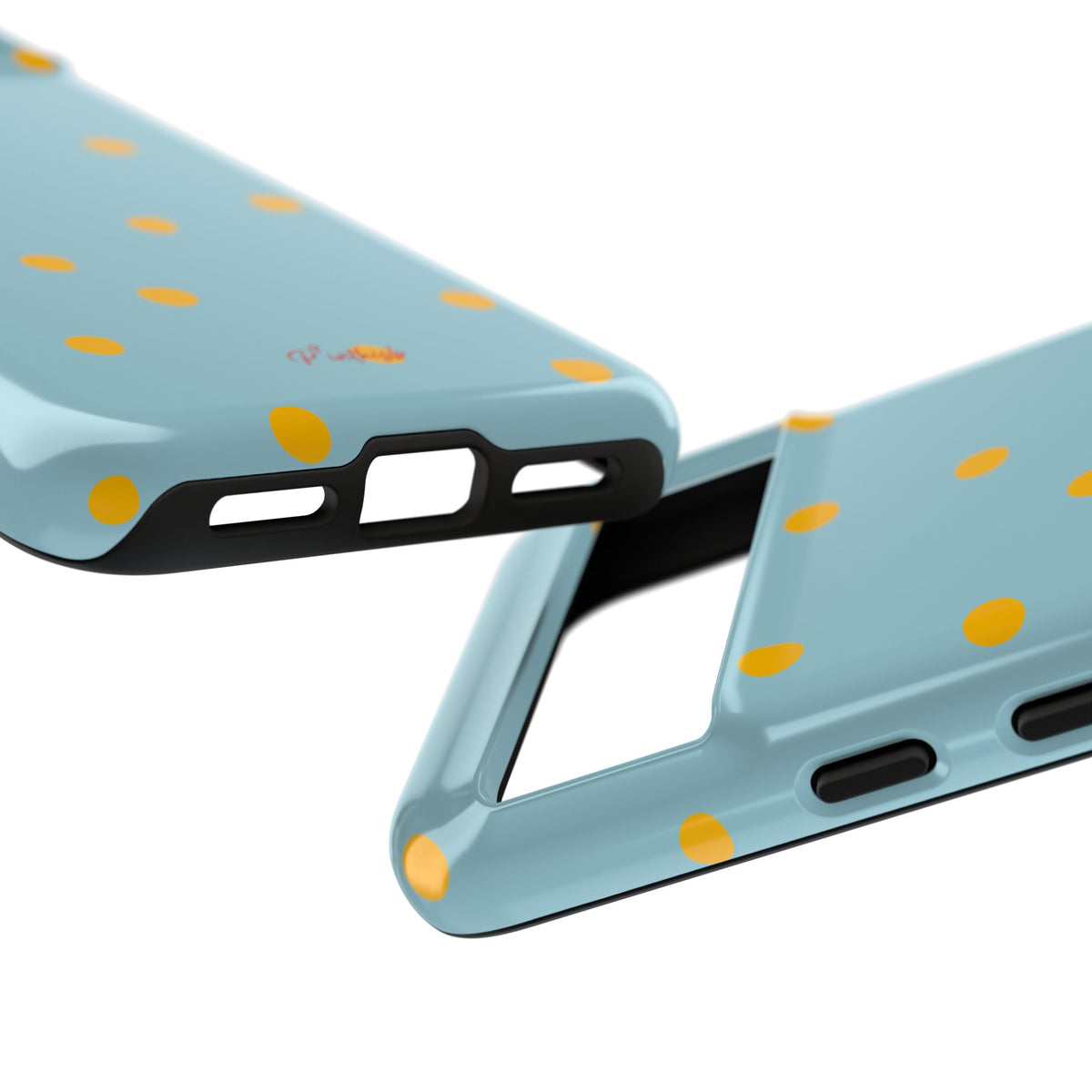 Blue & Yellow Polka Dot Tough Phone Case
