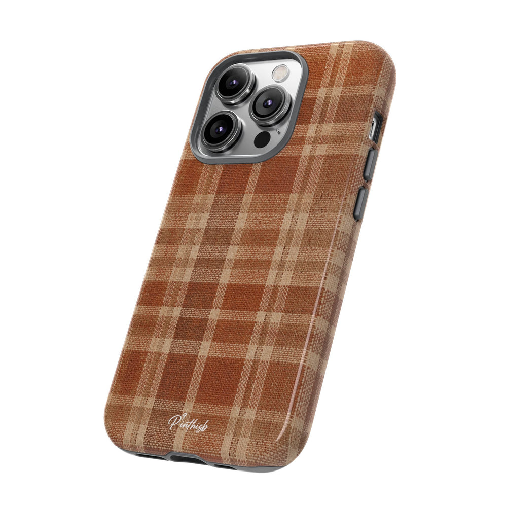 Rustic Brown Cozy Plaid Tough Case