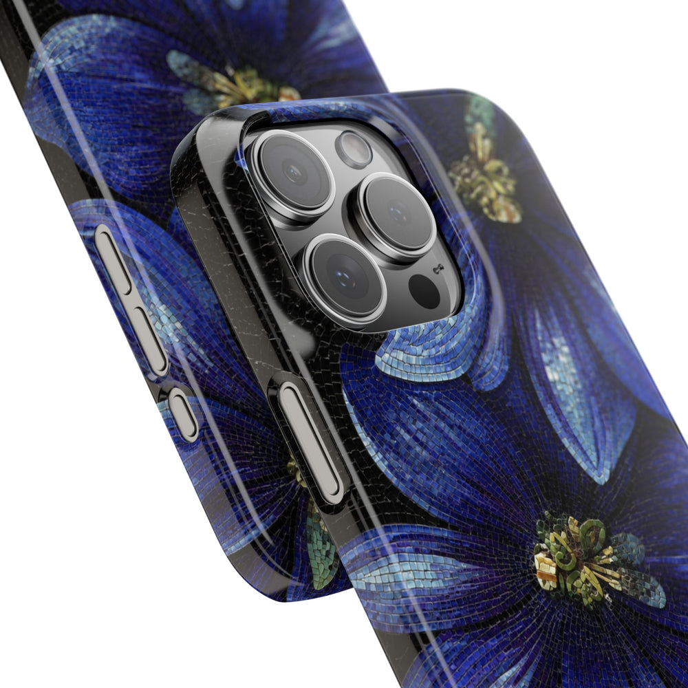 Blue Floral Snap Case