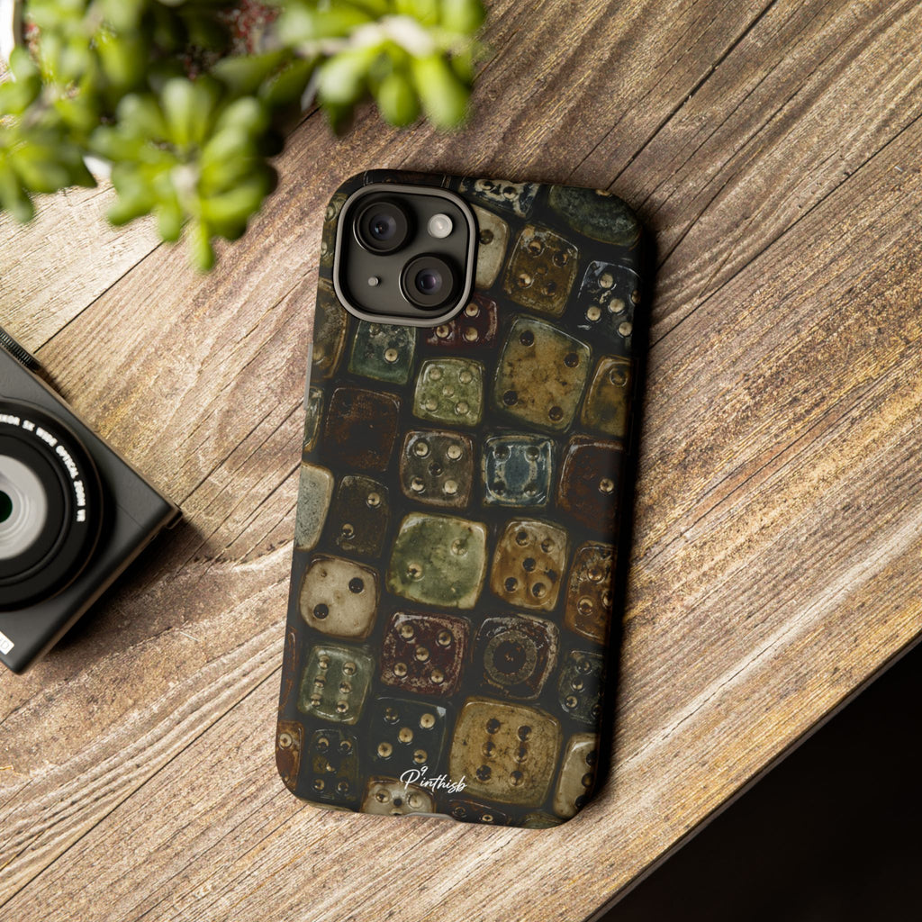 Vintage Dice Tile Phone Case