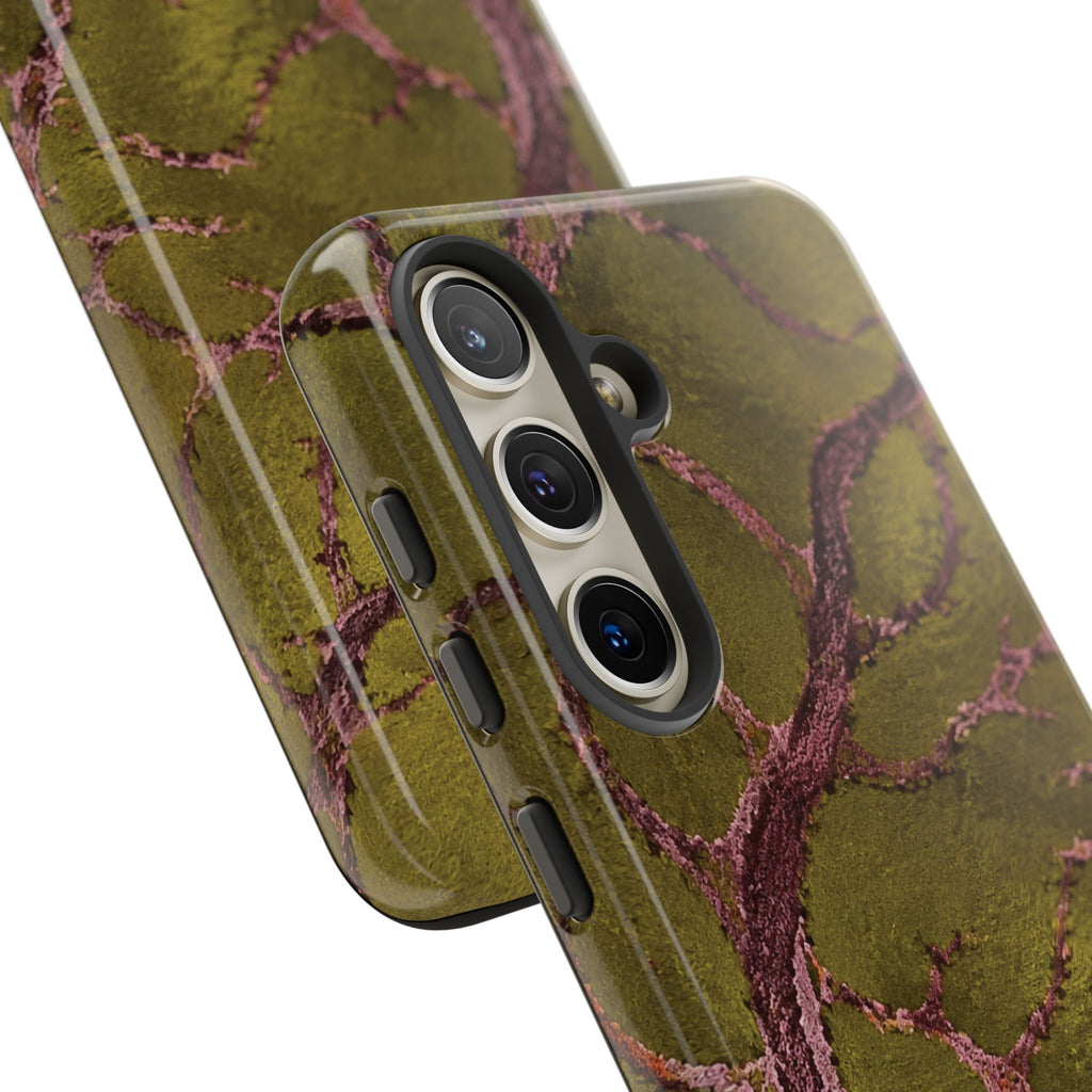 Olive & Rose Gold Tree Pattern Phone Case