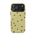 Yellow & Burgundy Polka Dot Tough Phone Case