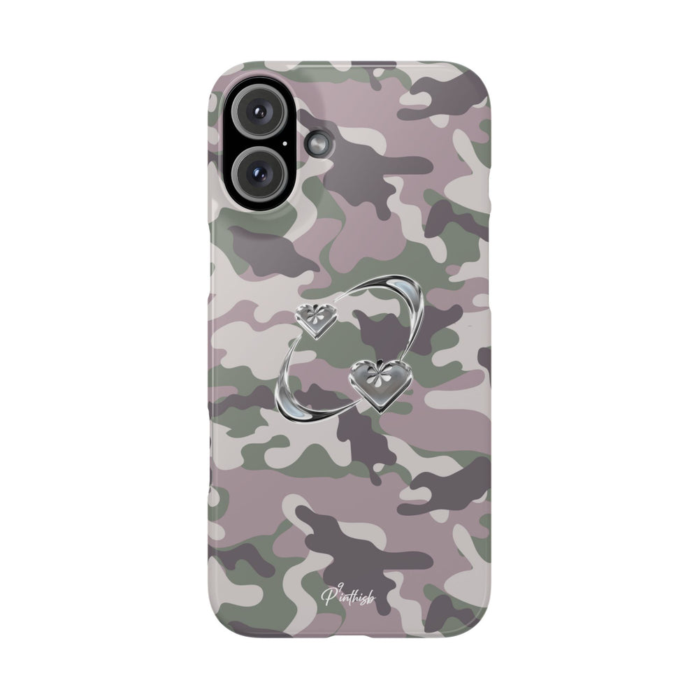 Camouflage Heart Snap Phone Case