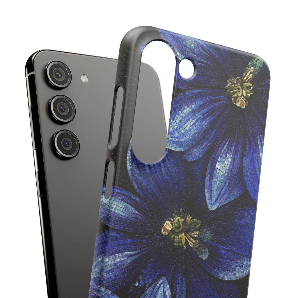 Blue Floral Snap Case