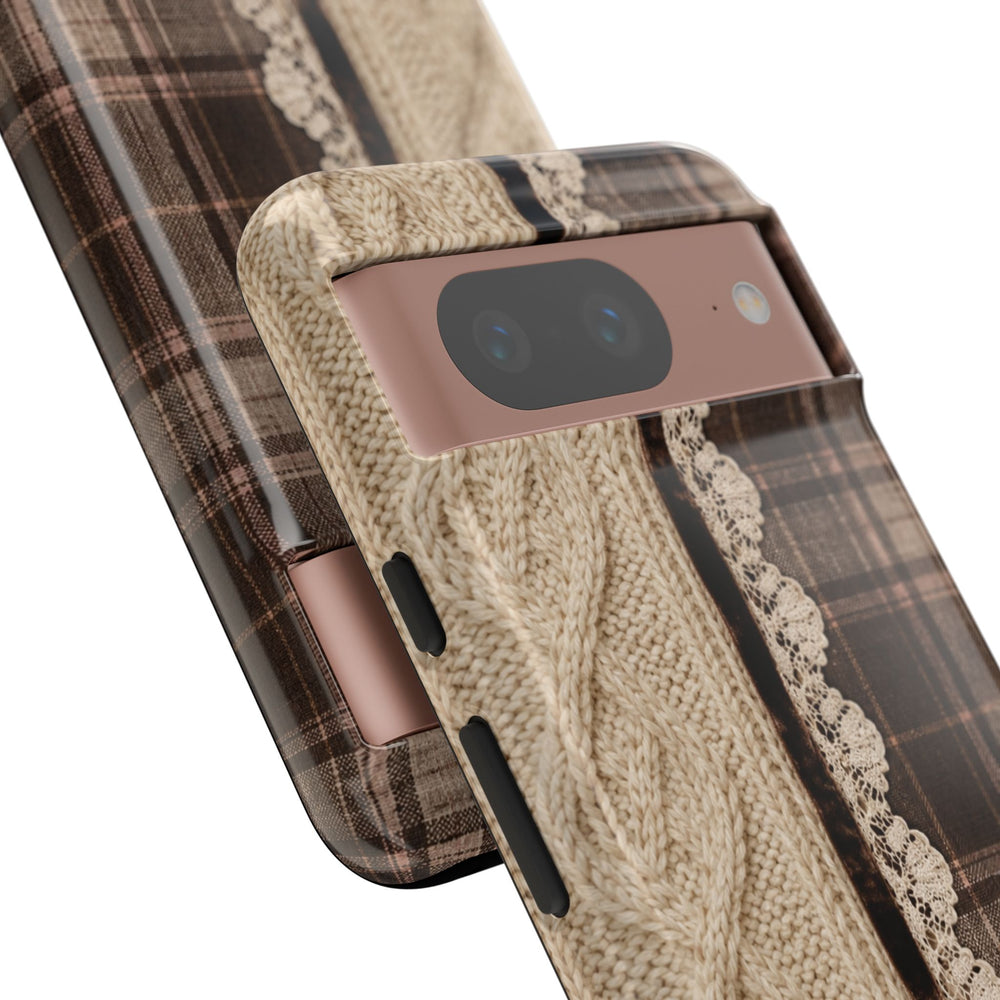 Cozy Plaid Knit Tough Phone Case