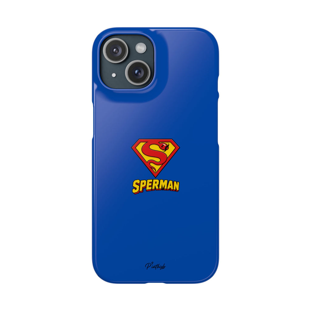 "SPERMAN" Parody Logo Snap Phone Case