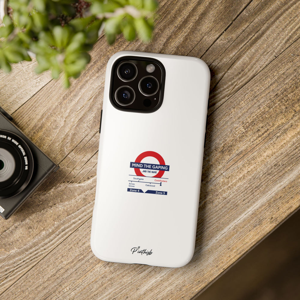 "Mind the Gaping" London Tube Parody Phone Case