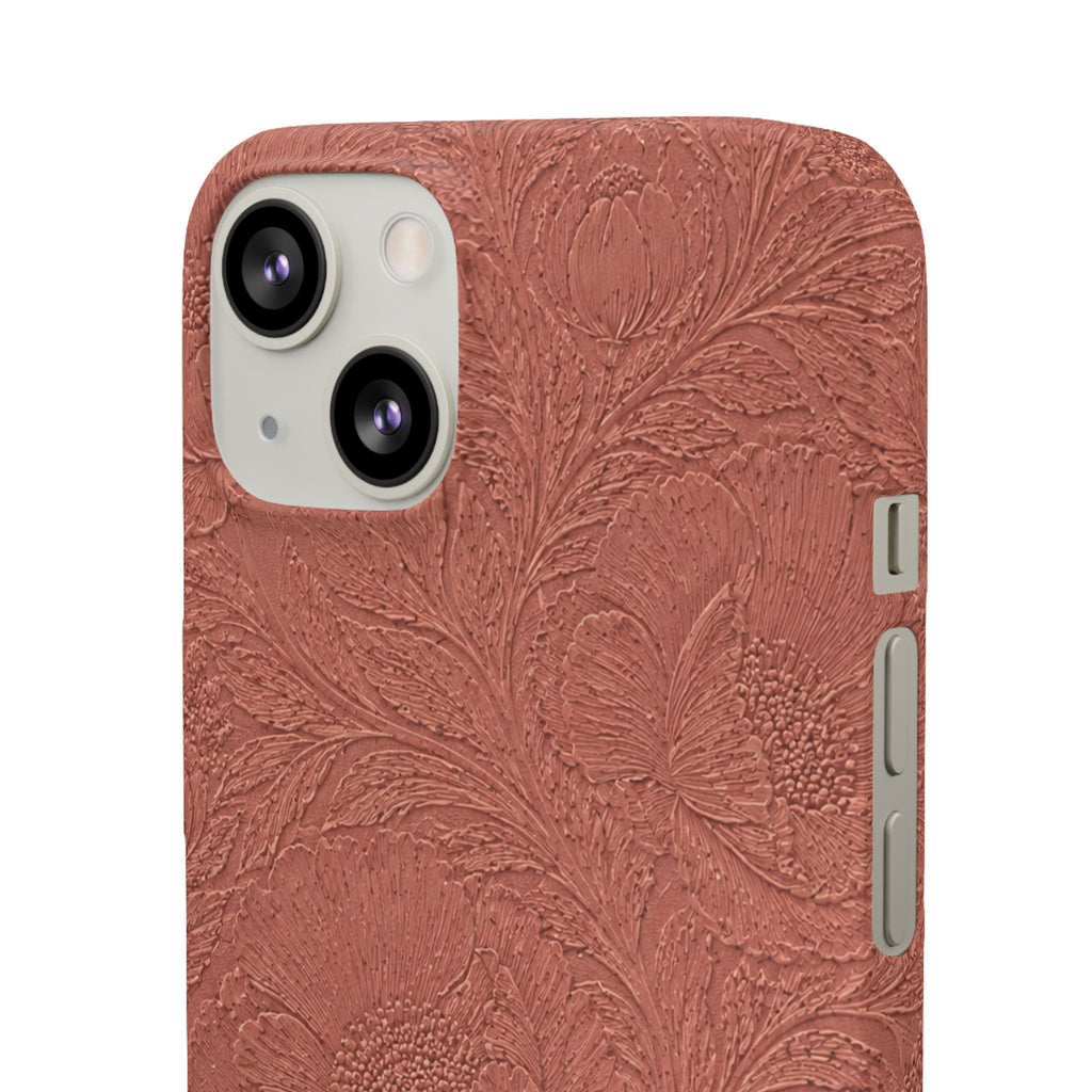 Embossed Floral Snap Case
