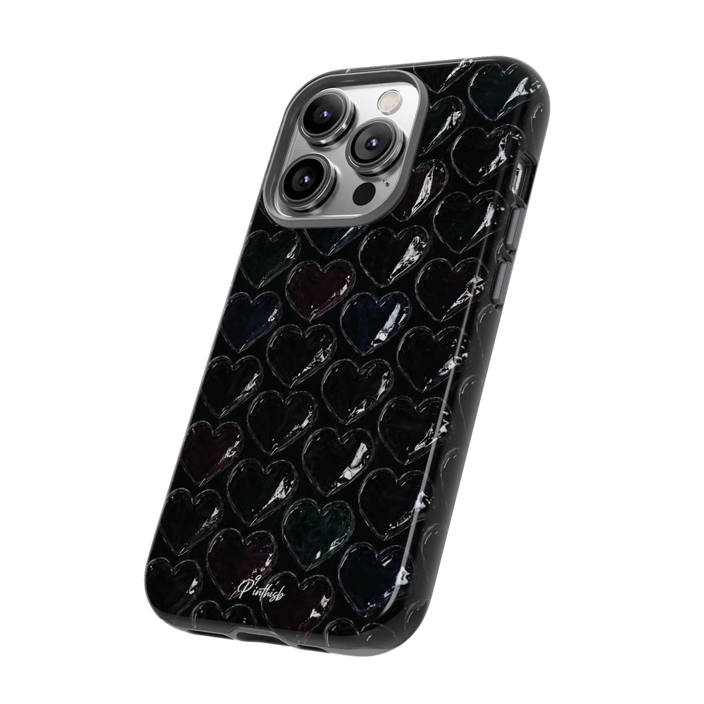 Black Pop Hearts Tough Case