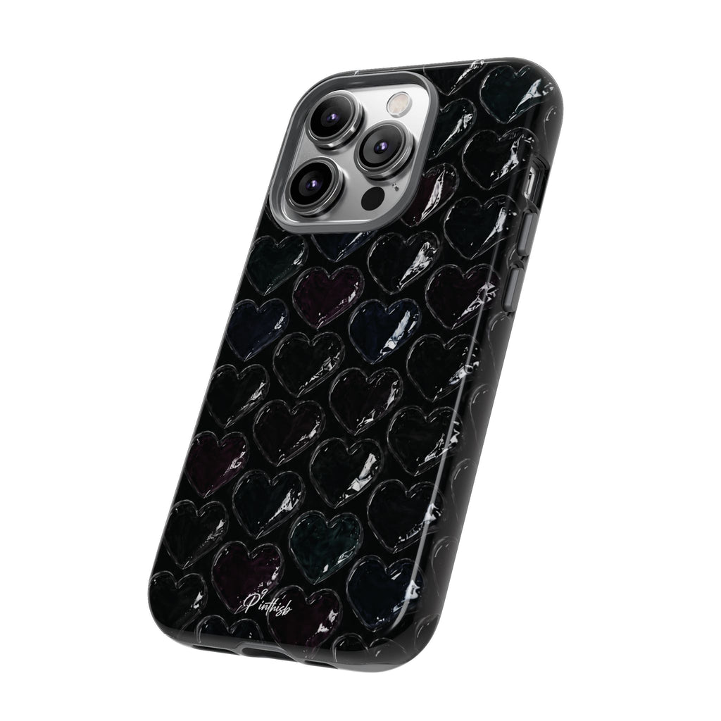 Black Pop Hearts Tough Case