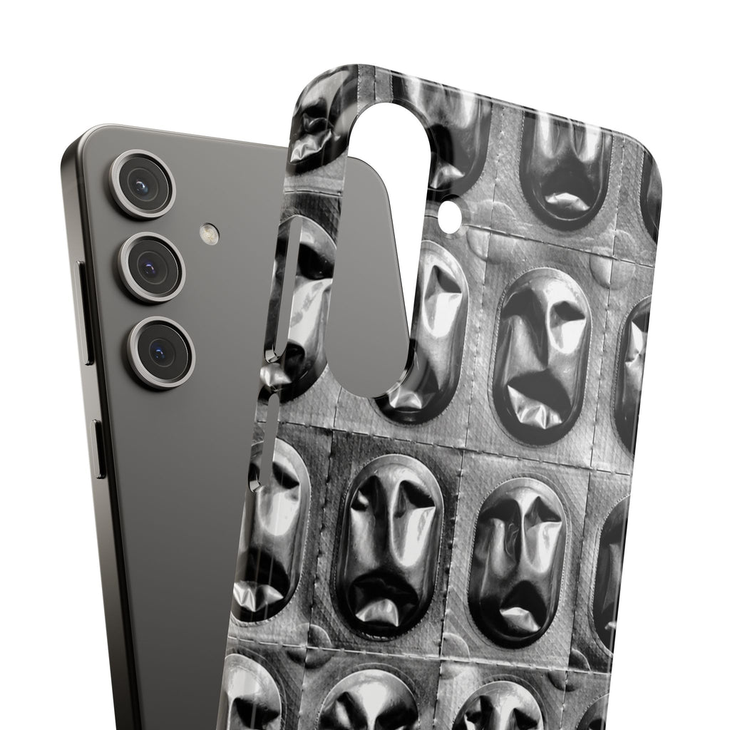 Metallic Mask Grid Snap Case