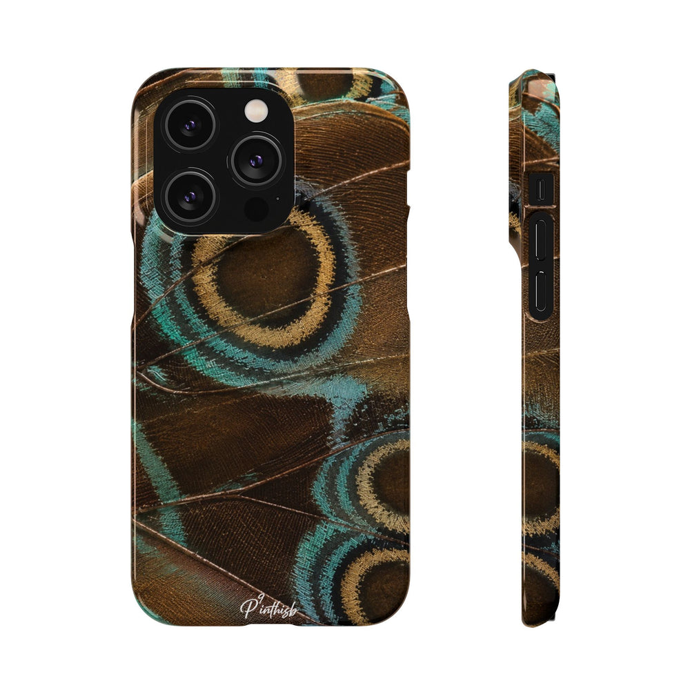 Peacock Feather Pattern Snap Case