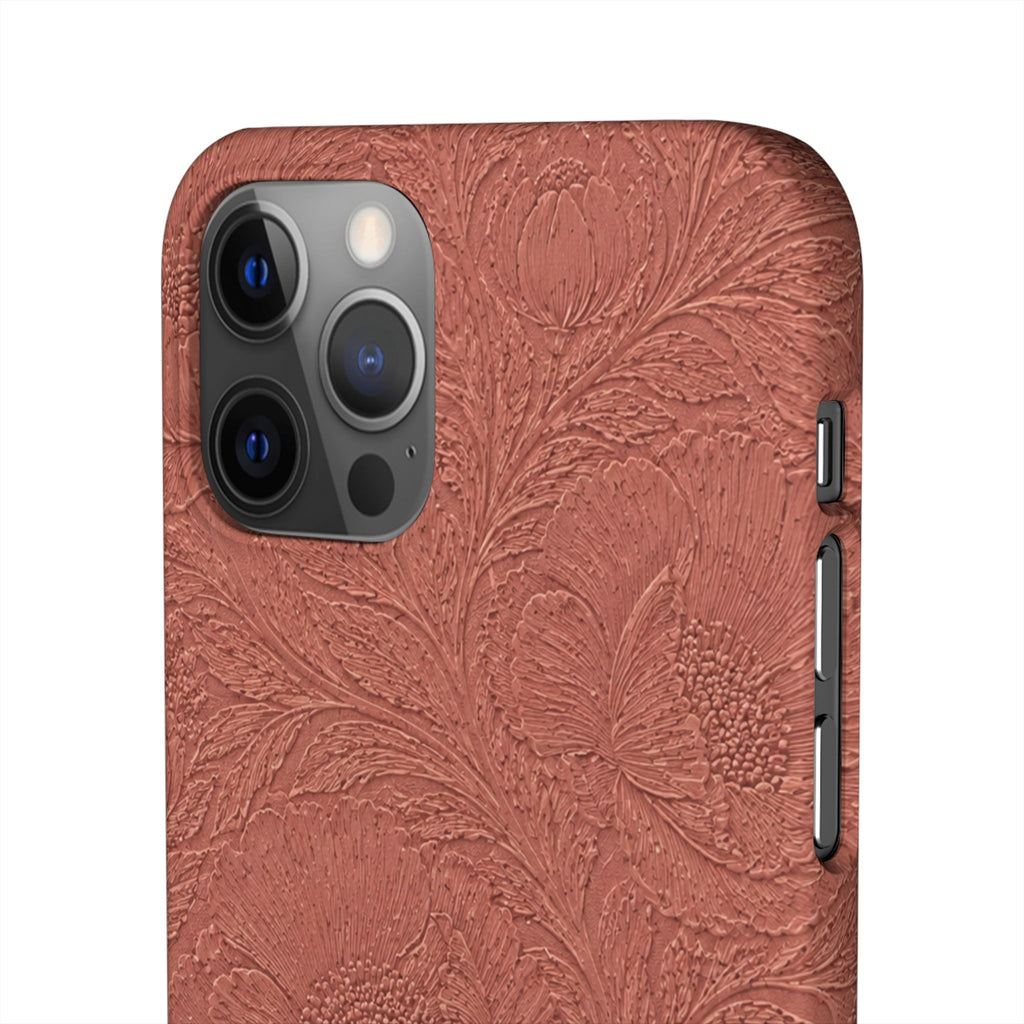Embossed Floral Snap Case