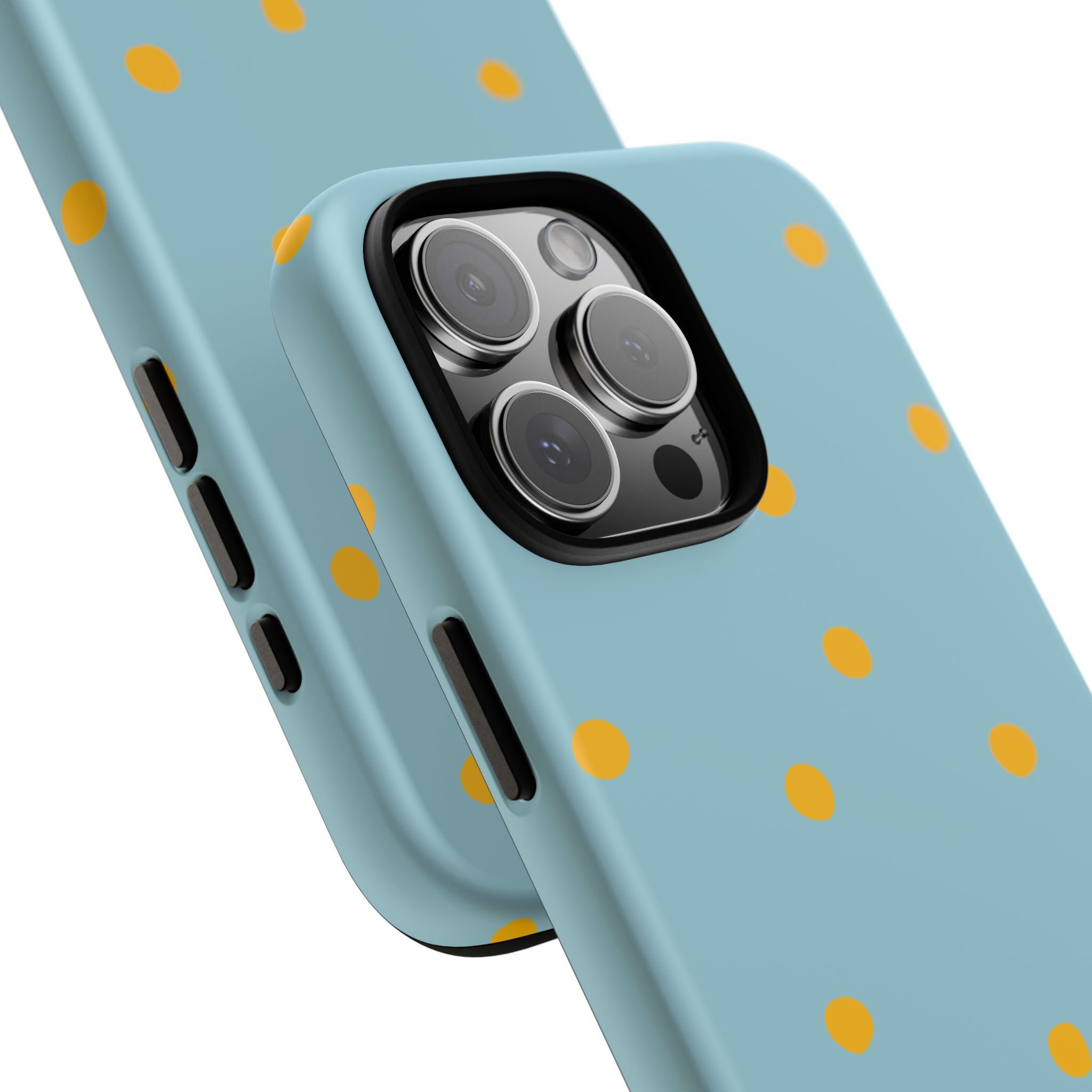 Blue & Yellow Polka Dot Tough Phone Case