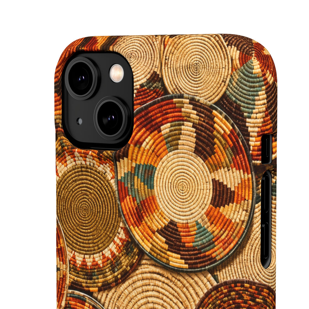Bohemian Woven Basket Pattern Snap Case
