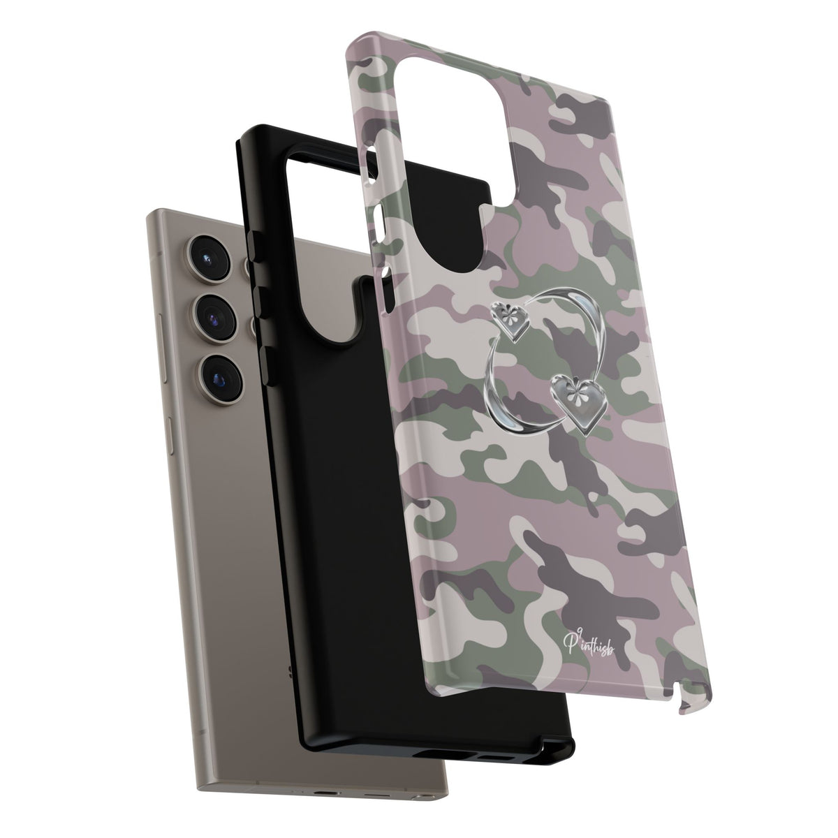 Camouflage Heart Tough Phone Case