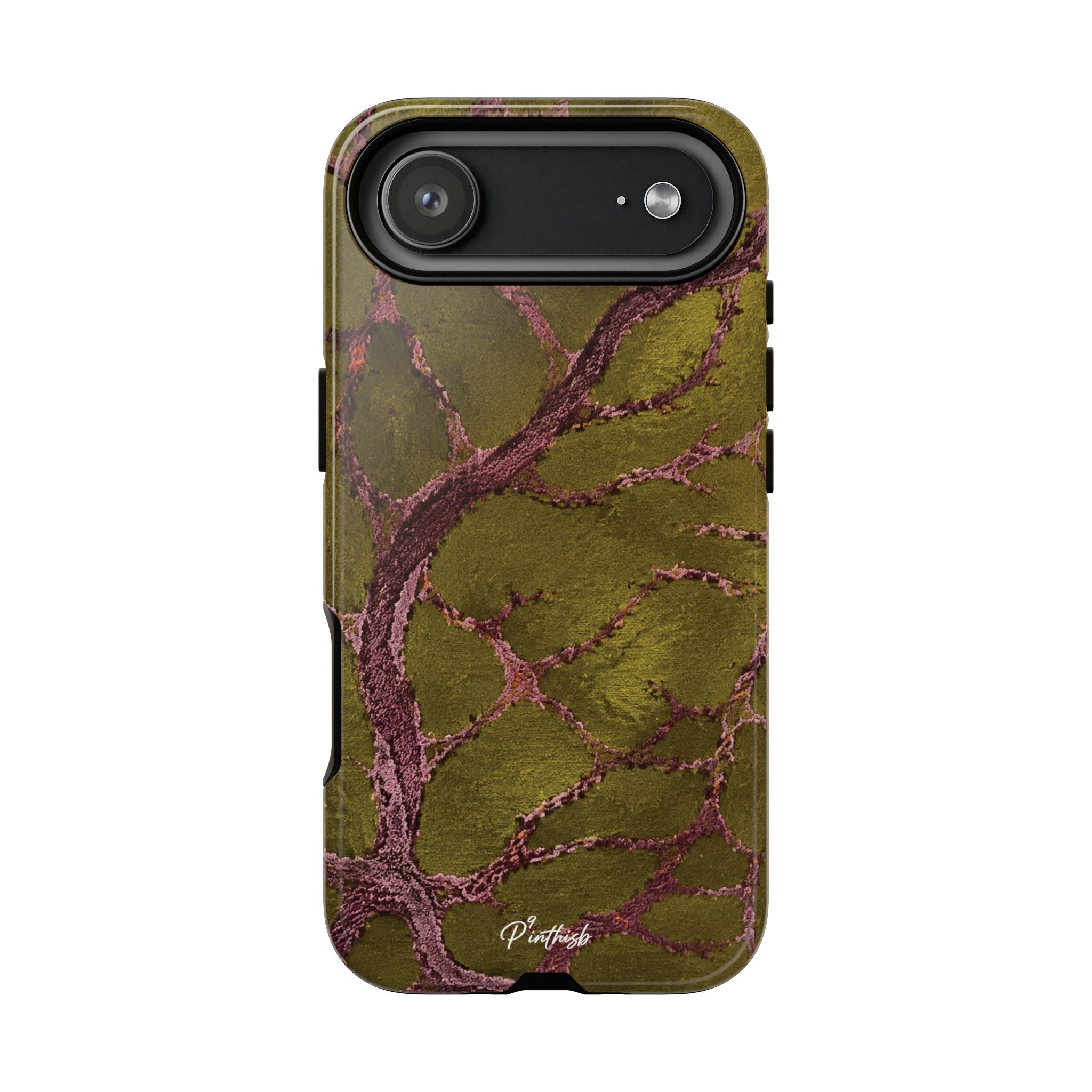 Olive & Rose Gold Tree Pattern Phone Case