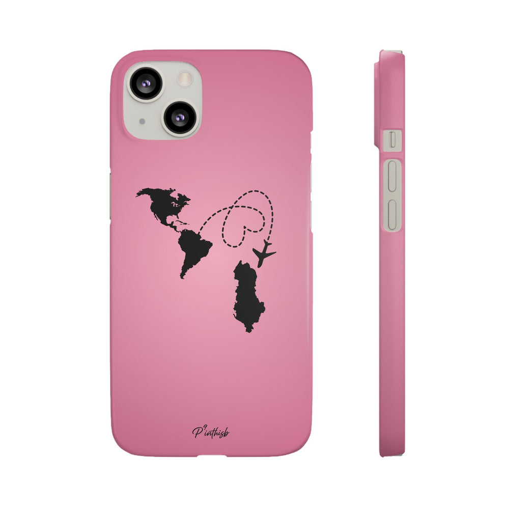America to Albania Pink Snap Phone Case