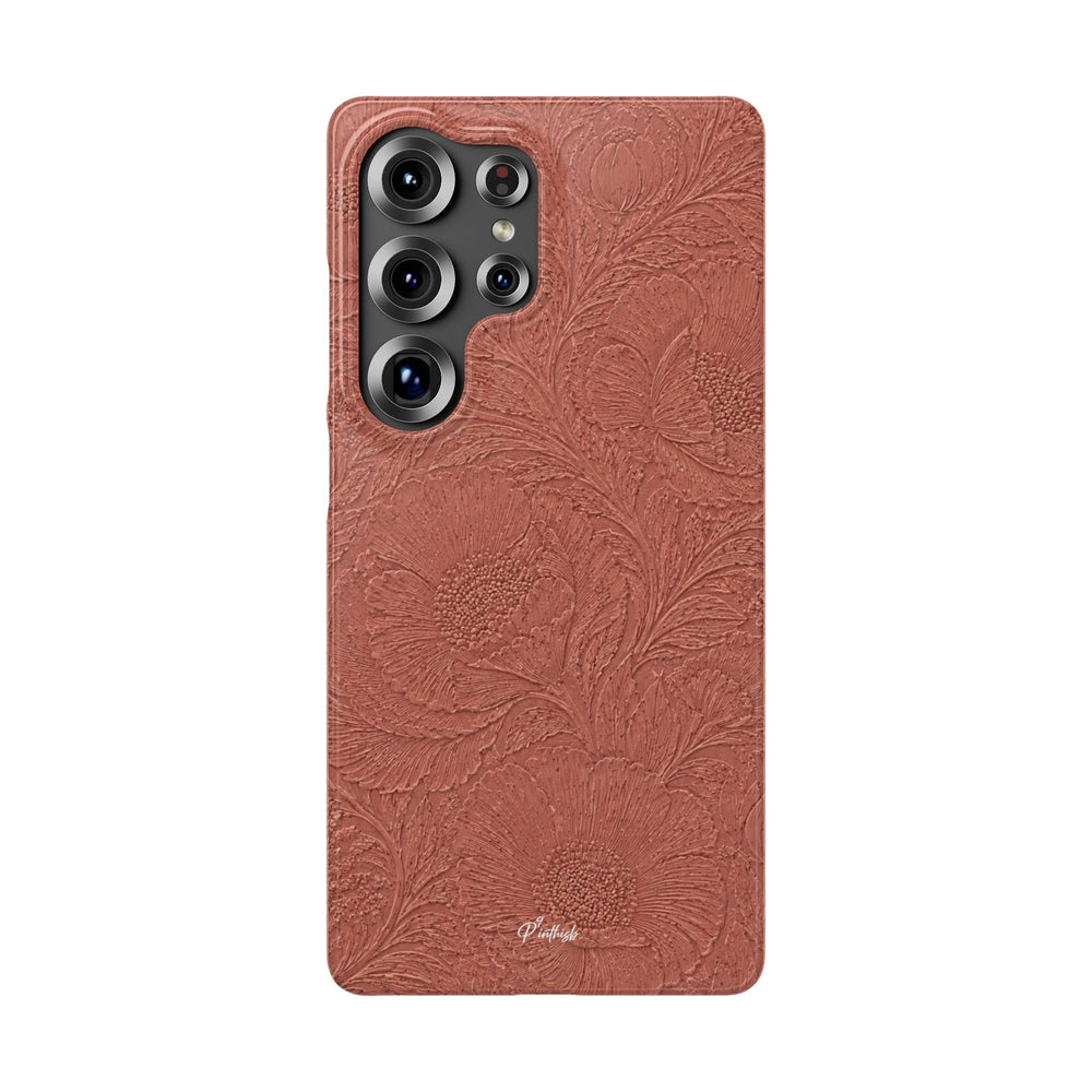 Embossed Floral Snap Case