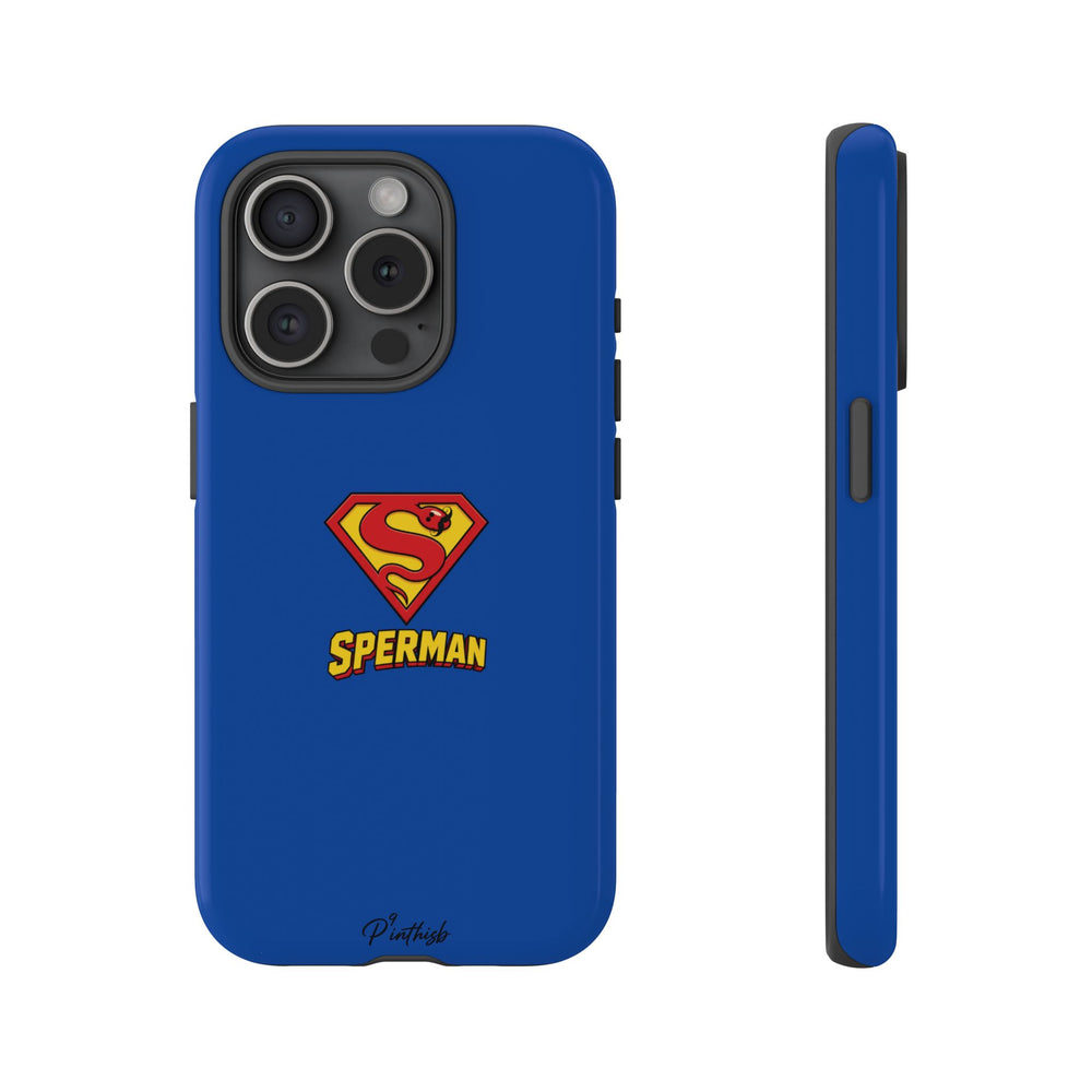 "SPERMAN" Parody Logo Tough Phone Case