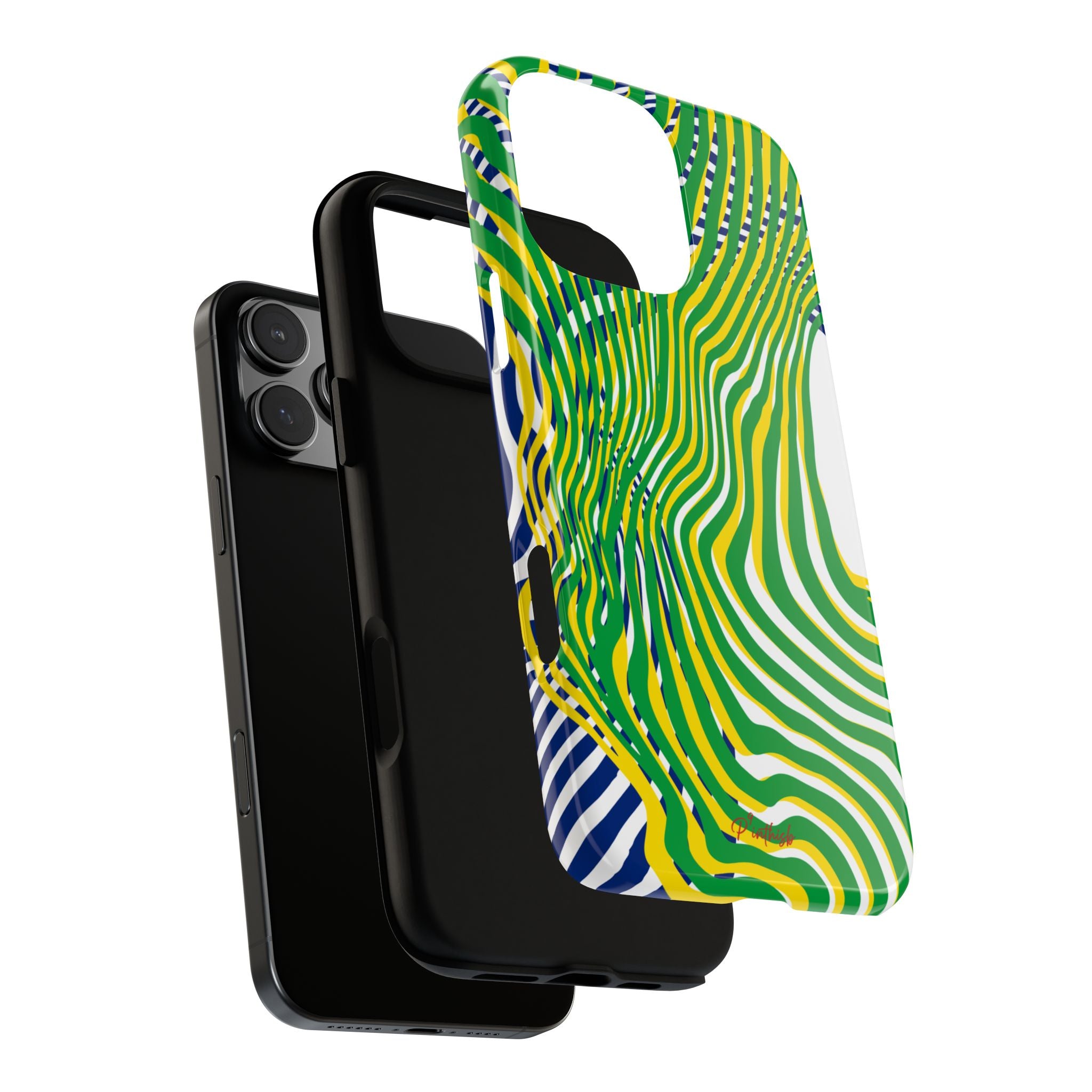 Abstract Green Wave Phone Case