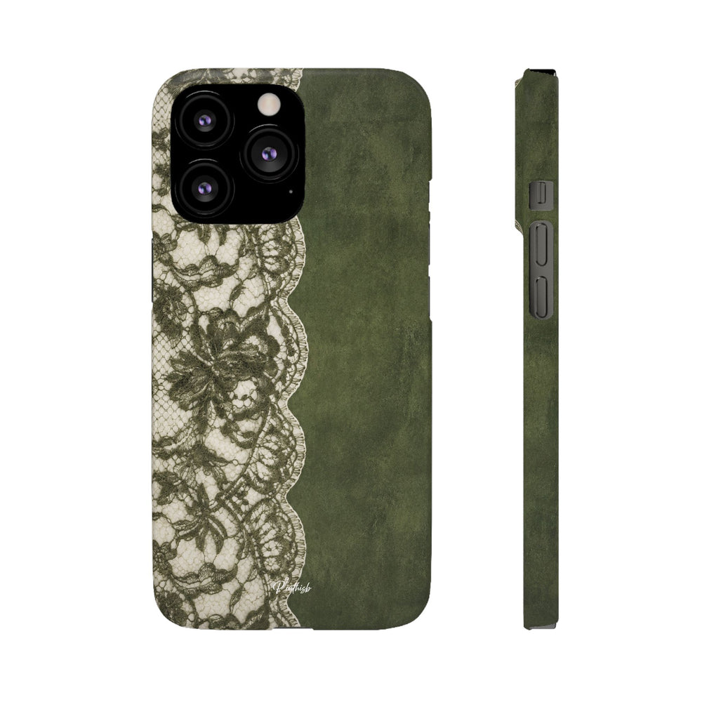 Olive Lace Snap Case