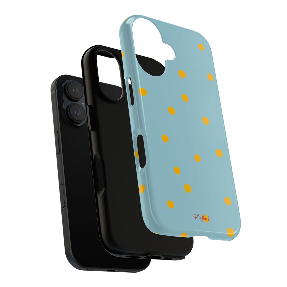 Blue & Yellow Polka Dot Tough Phone Case
