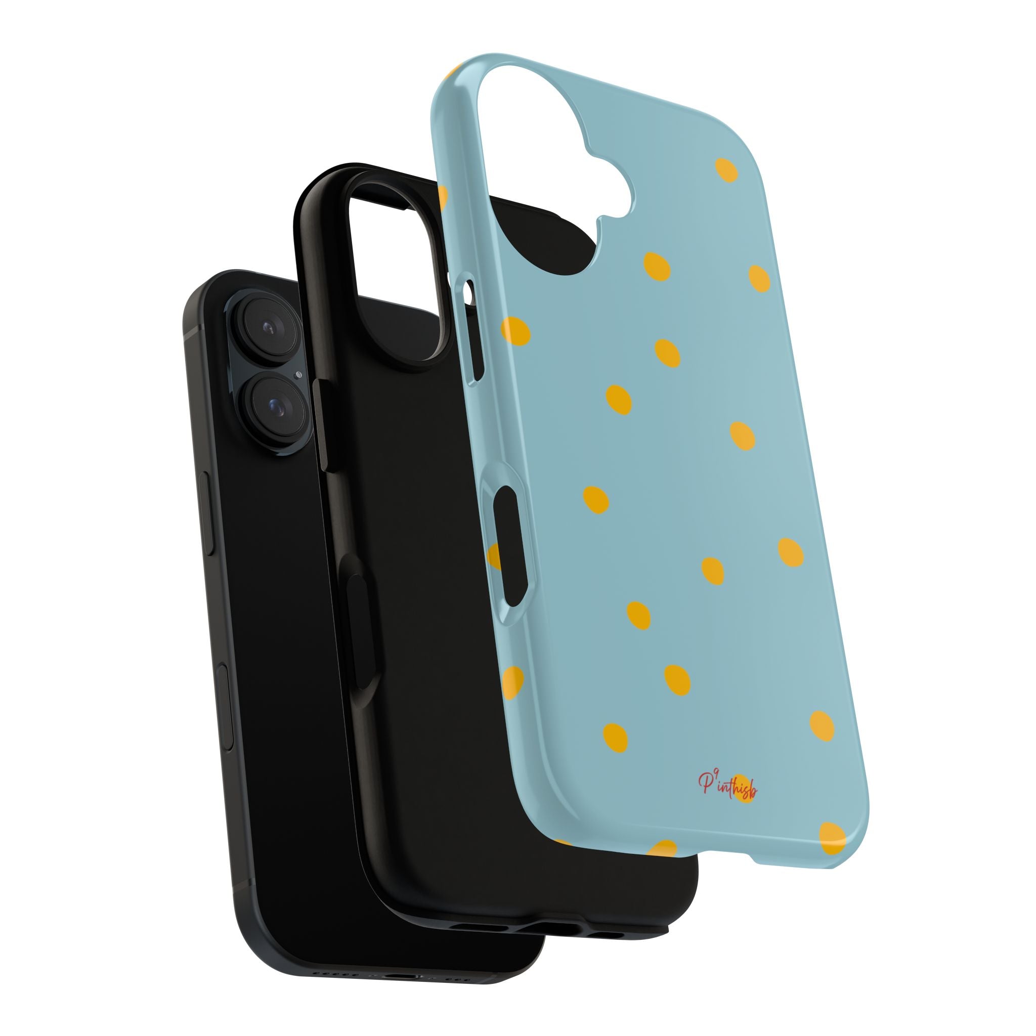 Blue & Yellow Polka Dot Tough Phone Case