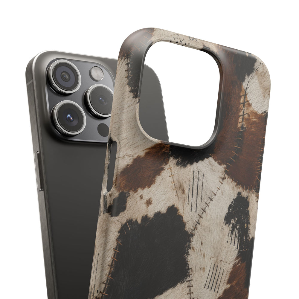 Brown & Black Animal Print Snap Case