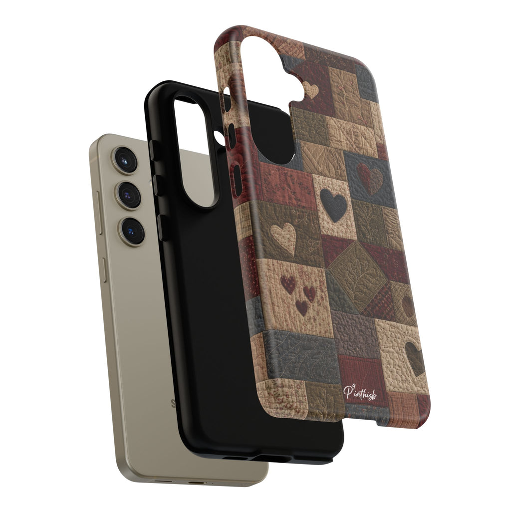 Patchwork Hearts Phone Case