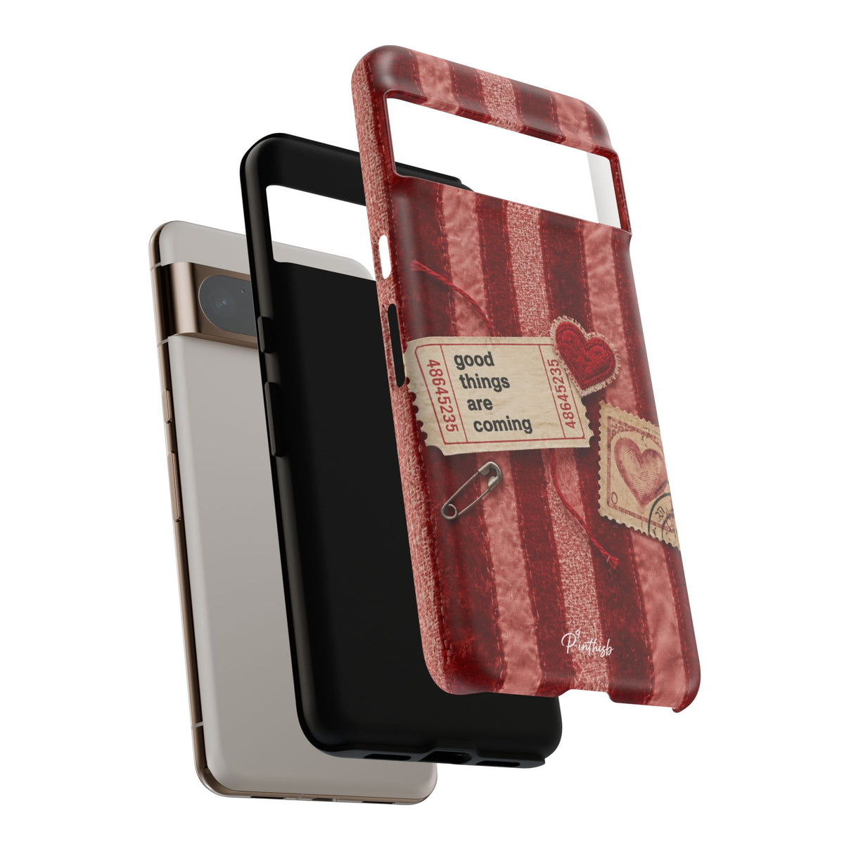 “Good Things Are Coming” Red Phone Case