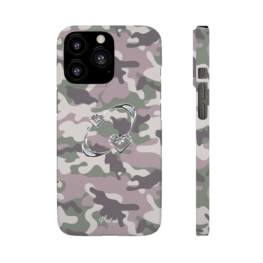 Camouflage Heart Snap Phone Case
