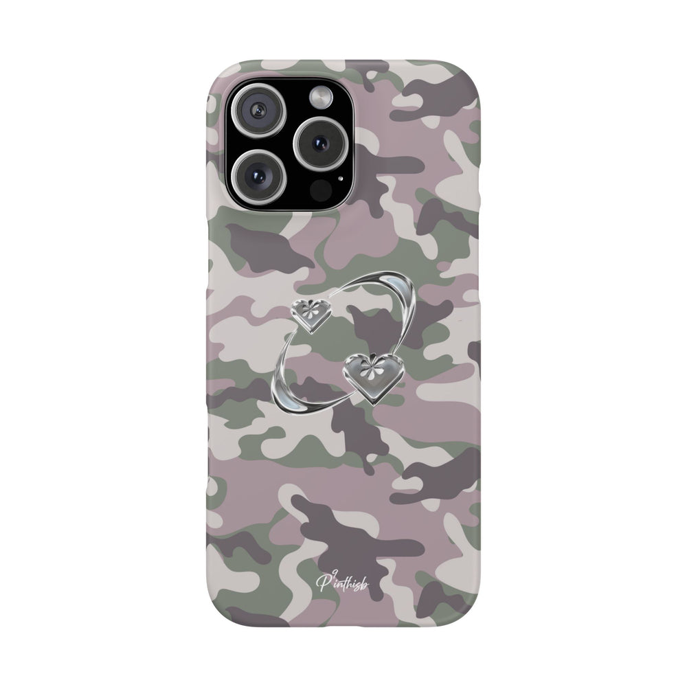 Camouflage Heart Snap Phone Case