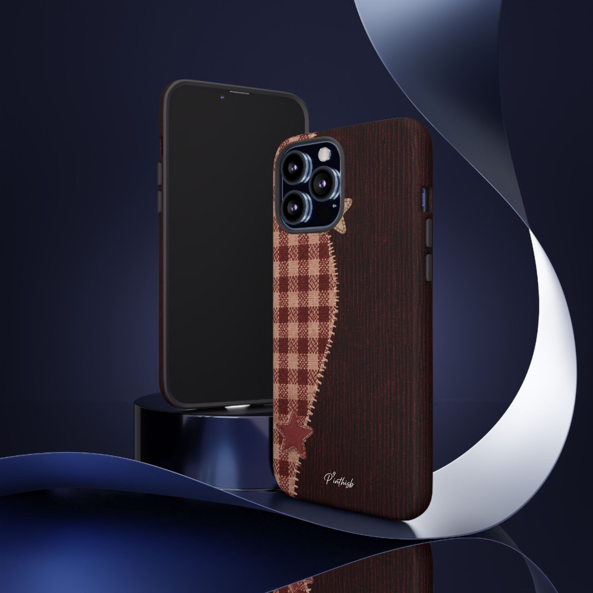 Rustic Plaid Stars Phone Case