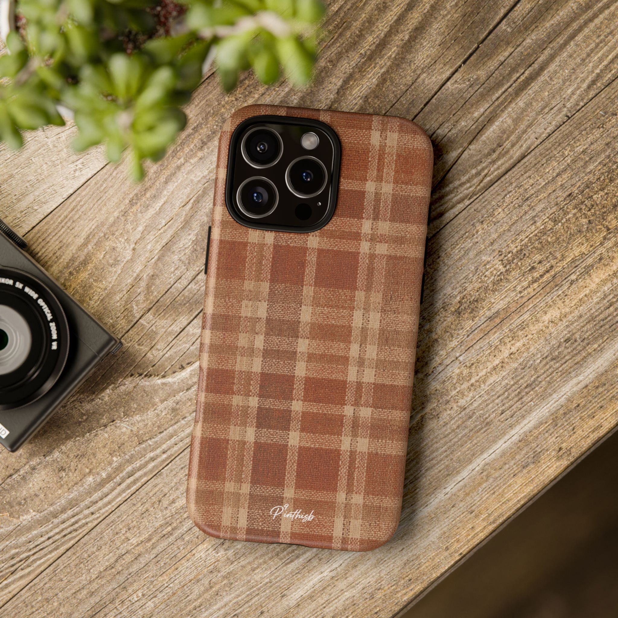 Rustic Brown Cozy Plaid Tough Case