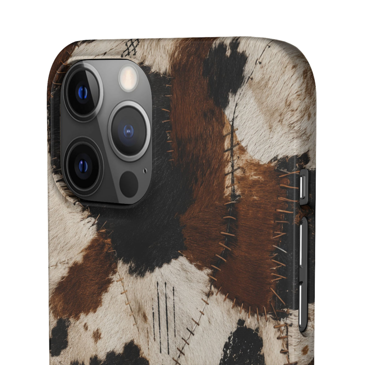 Brown & Black Animal Print Snap Case