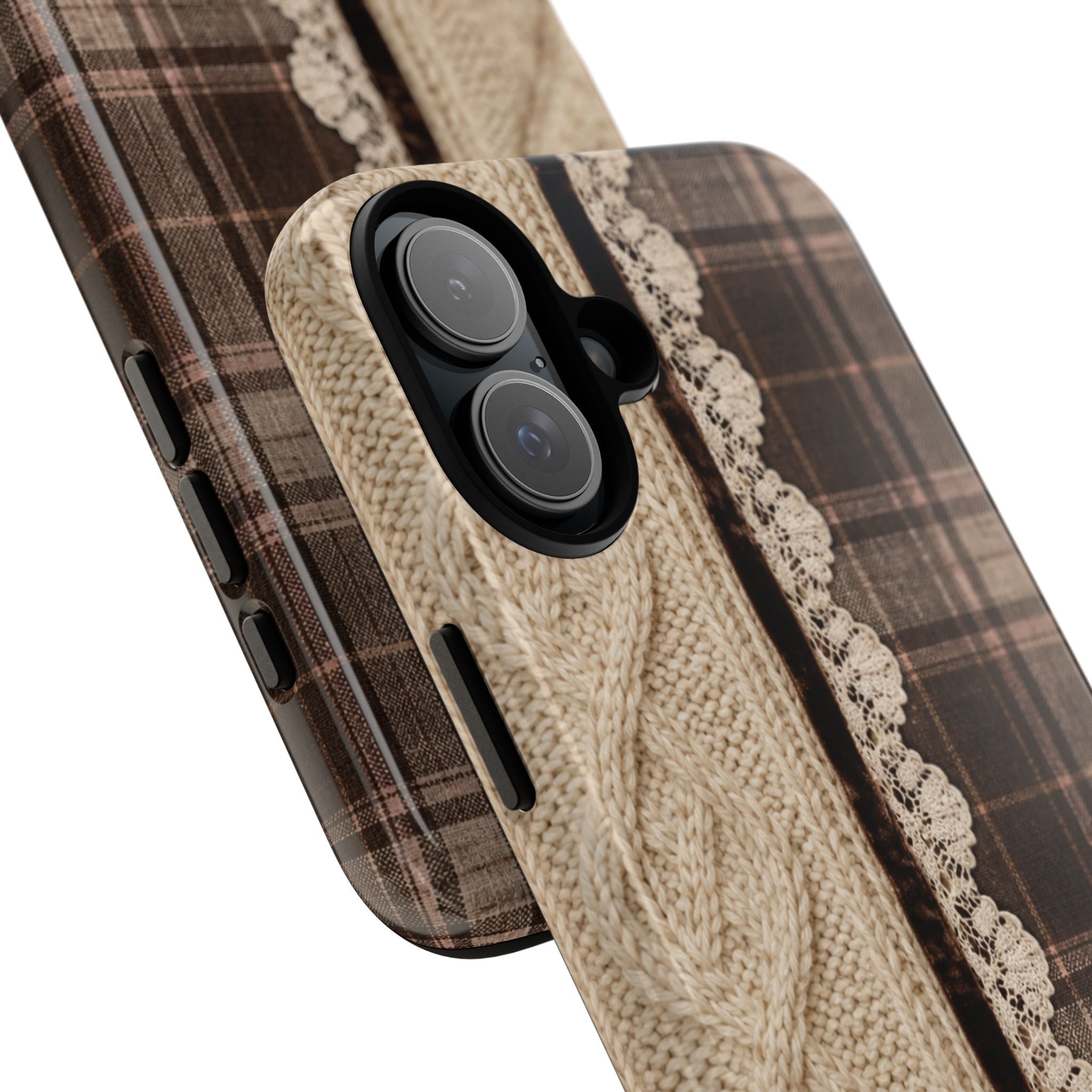 Cozy Plaid Knit Tough Phone Case