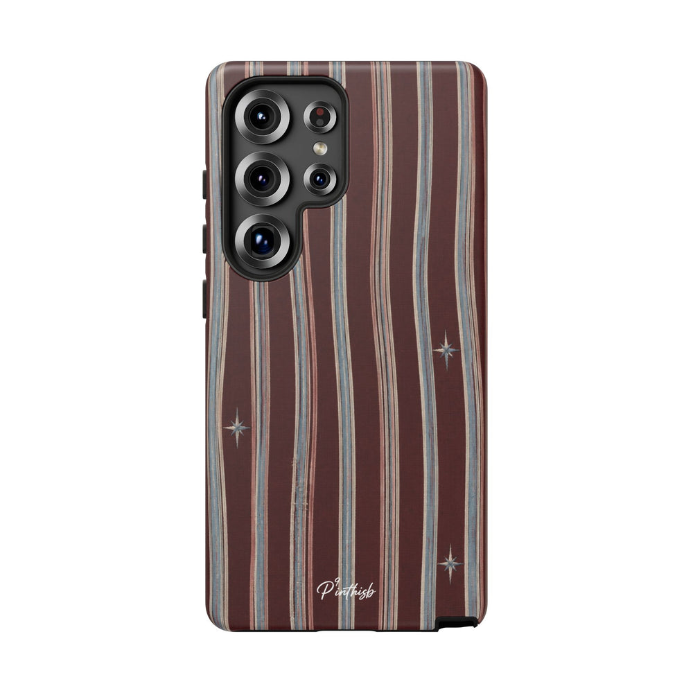 Retro Red & Cream with Star Accents Phone Case