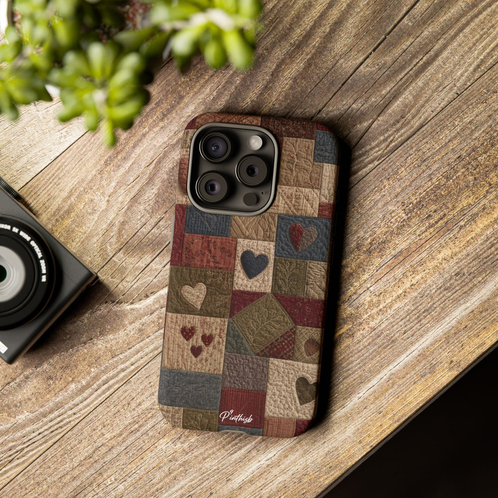 Patchwork Hearts Phone Case